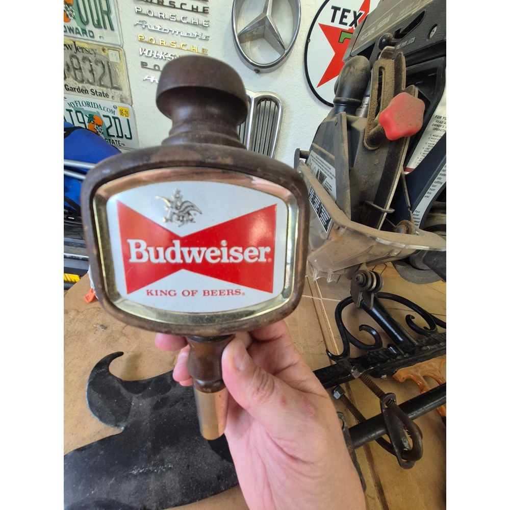 Vintage Budweiser Beer Tap Handle KING OF BEERS Bar Decor Pub Sign